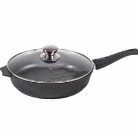 Сковорода со стеклянной крышкой и со съемной ручкой «Гранит» Granite 22см арт. с022701