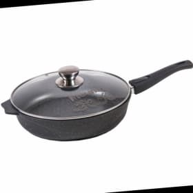 Сковорода со съёмной ручкой и крышкой «Гранит» Granite 24 см арт. с024701