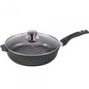 Сковорода со стеклянной крышкой и несъемной ручкой «Гранит» Granite 30см арт. с30701