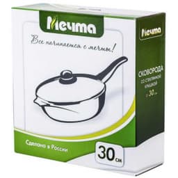 Сковорода со съёмной ручкой и крышкой «Гранит» Granite 30 см арт. с030701