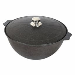 Казан для плова с алюминиевой крышкой «Гранит» Black 10 л арт. 510802