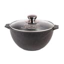 Казан для плова со стеклянной крышкой «Гранит» Black 4л арт. 54802