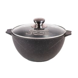 Казан для плова со стеклянной крышкой «Гранит» Black 4л арт. 54802