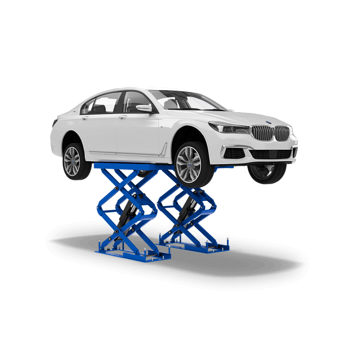 Ножничный электрогидравлический автоподъемник SIVIK ПГН-3000/Н-02, встраиваемый в пол, 2-х цилиндровый, пневматические фиксаторы, грузоподъемность 3.0т.