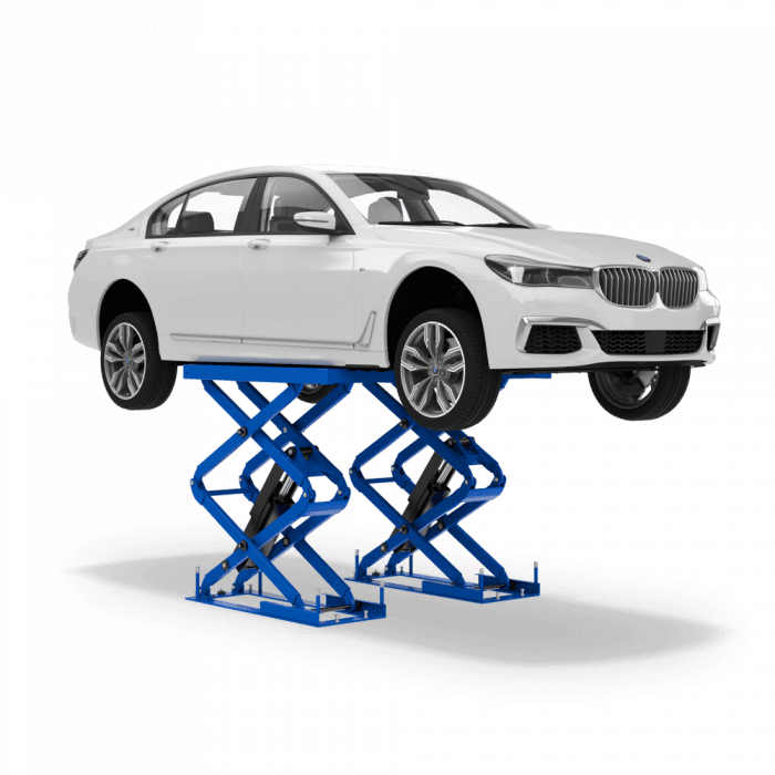 Ножничный электрогидравлический автоподъемник SIVIK ПГН-3000/Н-02, встраиваемый в пол, 2-х цилиндровый, пневматические фиксаторы, грузоподъемность 3.0т.