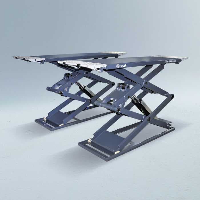 Подъемник пантографный электрогидравлический SIVIK ПГН-4000/Н-01, напольный, 4 гидроцилиндра, 3,2 т.