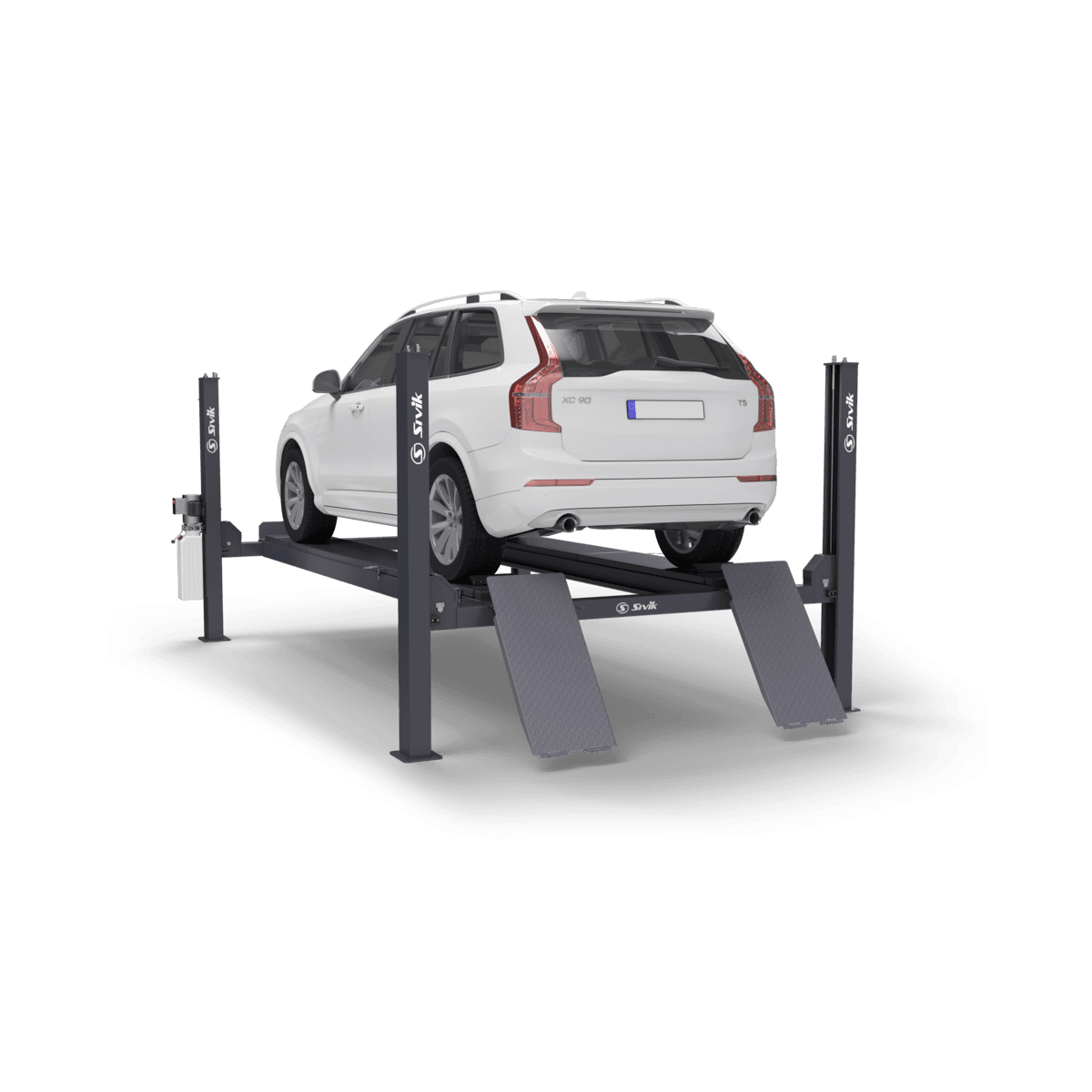 Четырехстоечный электрогидравлический автоподъемник SIVIK ПГА-5000/4 слесарный, пневматические фиксаторы, грузоподъемность 5.0т.