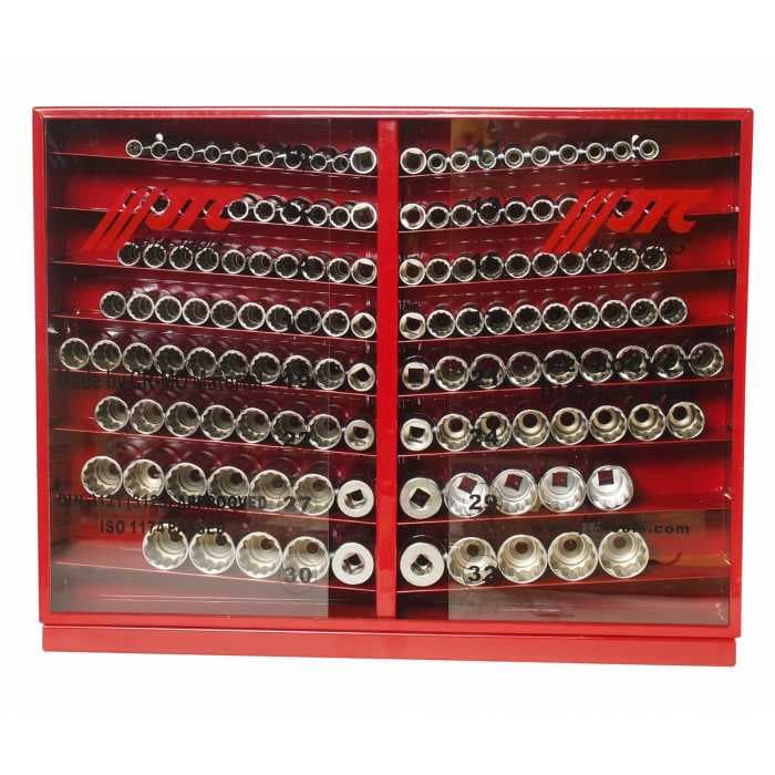 Набор головок торцевых глубоких 12-гранных 1/2" 10-32мм (в металлическом шкафу) 137 предметов JTC /1 JTC-T4137L