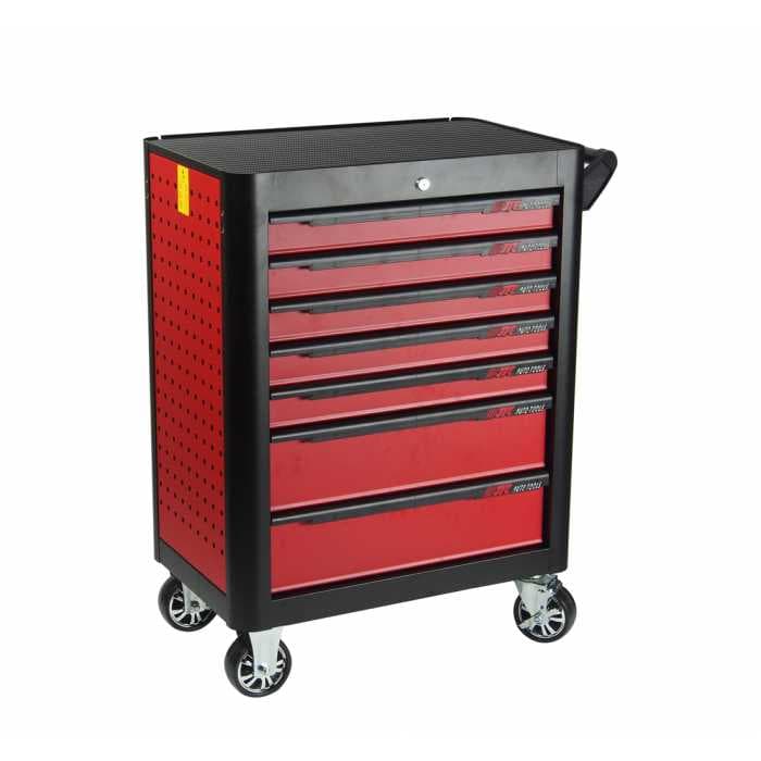 Тележка инструментальная 7 секций, красная на колесах JTC /1 JTC-S1068
