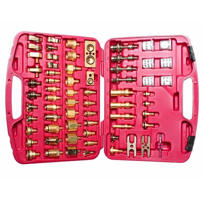 Набор адаптеров для тестирования системы кондиционирования для европейских и американских автомобилей (в кейсе) JTC /1 JTC-4707