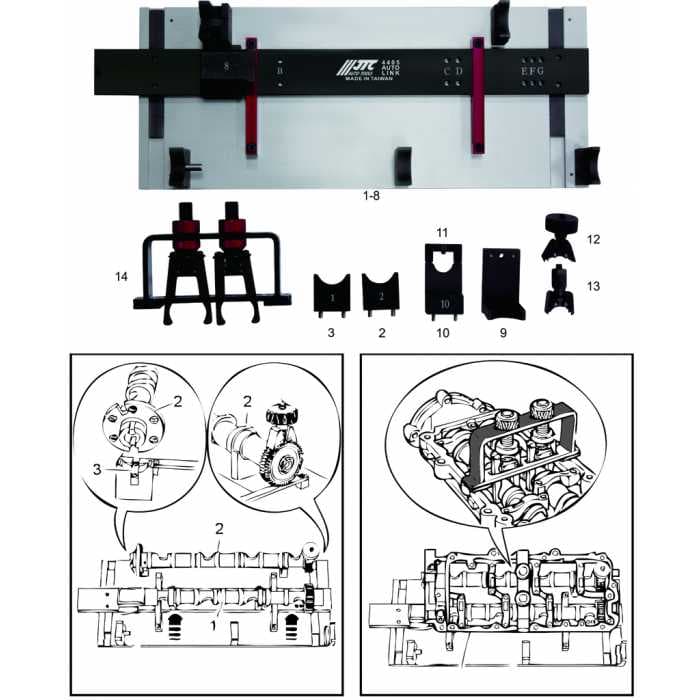 Приспособление для установки и фиксации распределительных валов VW,AUDI,PORSCHE TDI 2.7,3.0,4.0 (T40094,T40095,T40096) JTC /1 JTC-4405