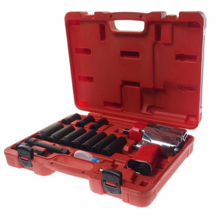 Набор шиномонтажника 15 предметов в кейсе, включает пневмогайковёрт JTC-5812 - 1/2" 1085 Nm JTC /1 JTC-7663K2