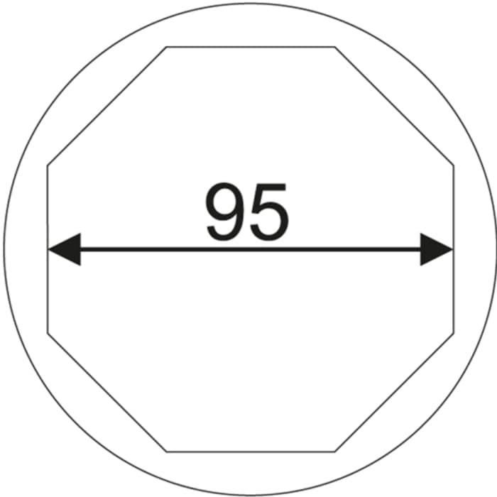 Головка для гайки ступицы передних колес 8-гранная 1" х 95мм (SCANIA) JTC /1/12 JTC-4716