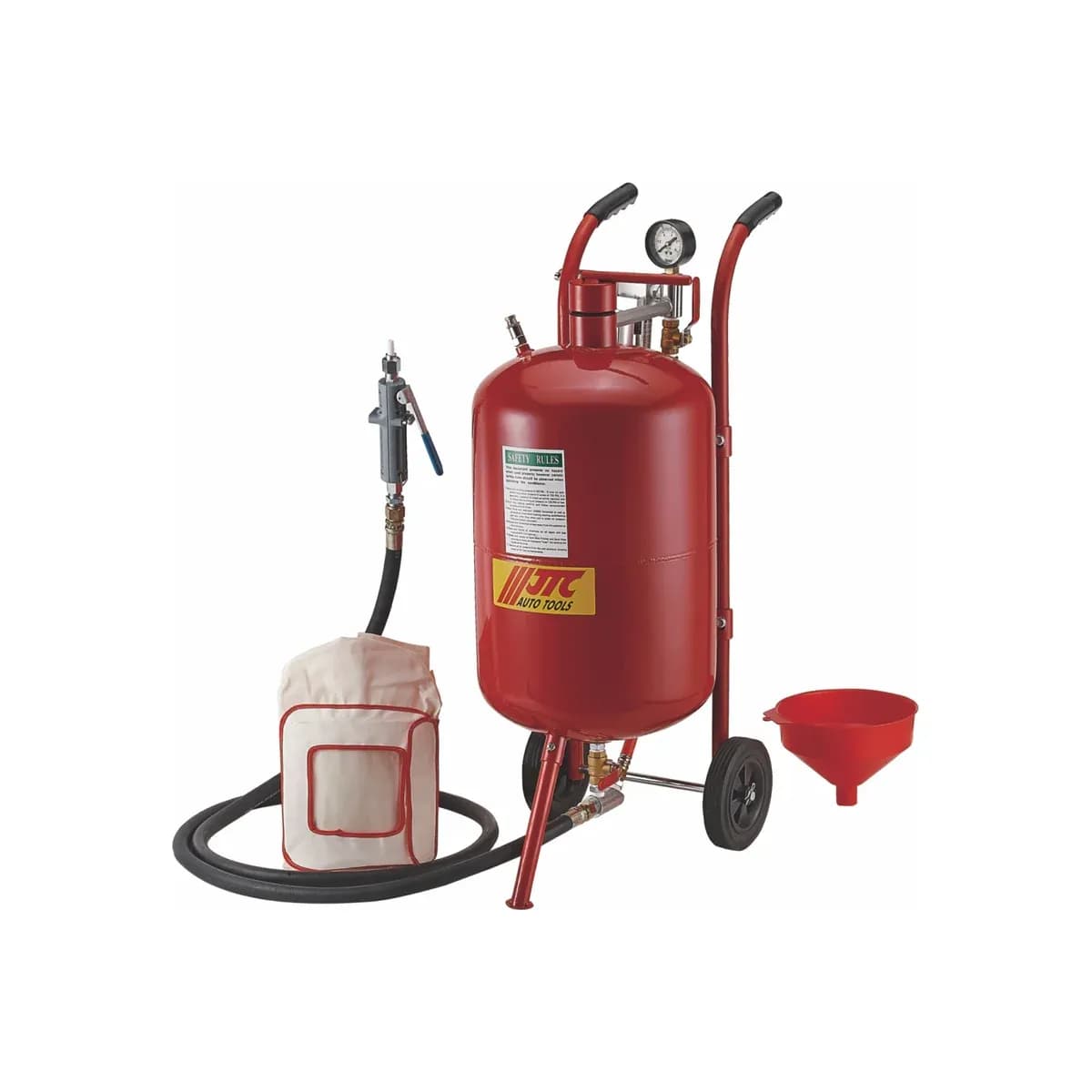 Пескоструйный аппарат, шланг 1/2",макс. давл. 250PSI, объем 38л. JTC /1 JTC-5324