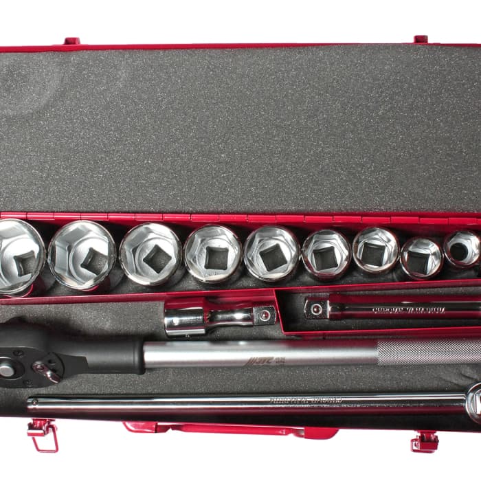 Набор головок торцевых 6-гранных 3/4" 22-50мм (в металлическом кейсе) 15 предметов JTC /1 JTC-H615M