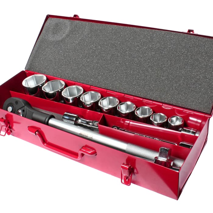 Набор головок торцевых 6-гранных 3/4" 22-50мм (в металлическом кейсе) 15 предметов JTC /1 JTC-H615M