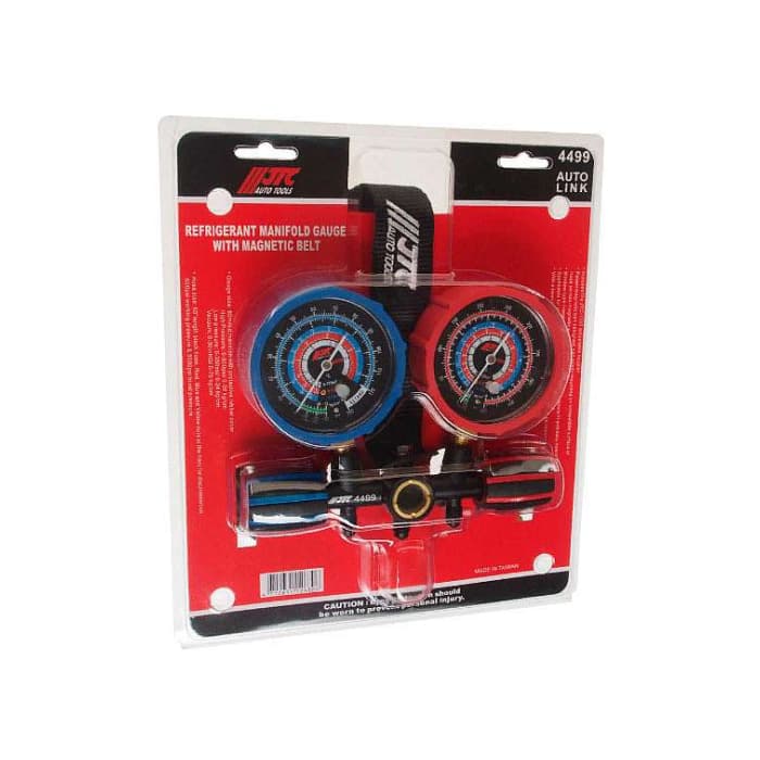Устройство для заправки автокондиционера с магнитным ремнем (коллектор манометрический для хладагентов R-134a, R-12, R-22) ст.арт JTC-1509 JTC /1 JTC-4499