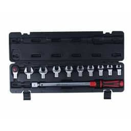 Ключ динамометрический 14х18 усилие затяжки 40-210Nm, с набором рожковых насадок 11 пр. (13-24мм) JTC JTC-6835K