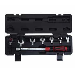 Ключ динамометрический 9х12 усилие затяжки 20-110Nm, с набором рожковых насадок 8 пр. (10-19мм) JTC JTC-6833K