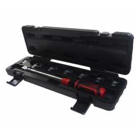 Ключ динамометрический 9х12 усилие затяжки 20-110Nm, с набором рожковых насадок 8 пр. (10-19мм) JTC JTC-6833K