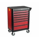 Тележка инструментальная 7 секций, красная на колесах JTC /1 JTC-S1068