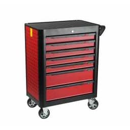 Тележка инструментальная 7 секций, красная на колесах JTC /1 JTC-S1068