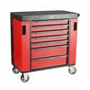 Тележка инструментальная 7 секций, красная на колесах с двумя боковыми ящиками JTC /1 JTC-S1070