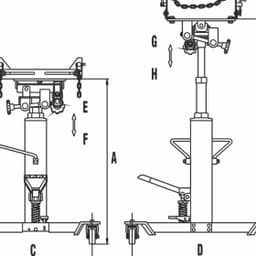 Стойка трансмиссионная механическая, грузоподъемность 750кг, подъем 1400-2065мм JTC /1 JTC-US1175