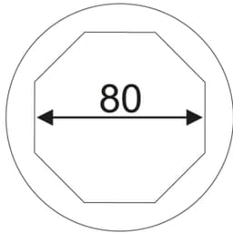Головка для гайки ступицы передних колес 8-гранная 1" х 80мм (SCANIA) JTC /1/12 JTC-1560