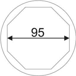 Головка для гайки ступицы передних колес 8-гранная 1" х 95мм (SCANIA) JTC /1/12 JTC-4716