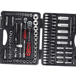 Набор головок торцевых и вставок 1/4" & 1/2" 6-гранных (в кейсе) 110 предметов JTC /1/3 JTC-H110B-B72