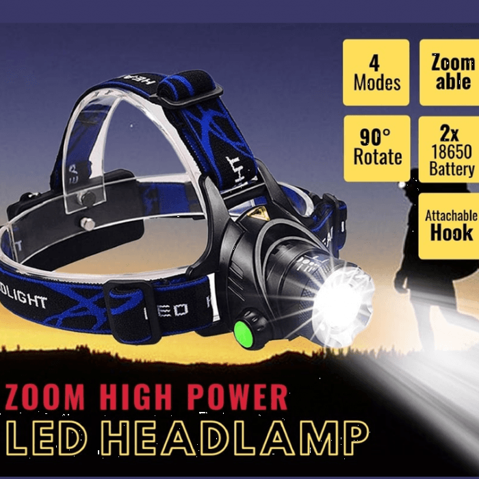 Фонарь светодиодный, налобный фонарь, фонарь аккумуляторный LED High Power Headlamp