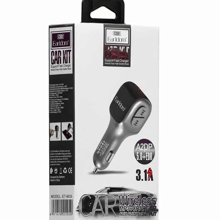 Модулятор FM Earldom A2DP ET-M35 + зарядное устройство