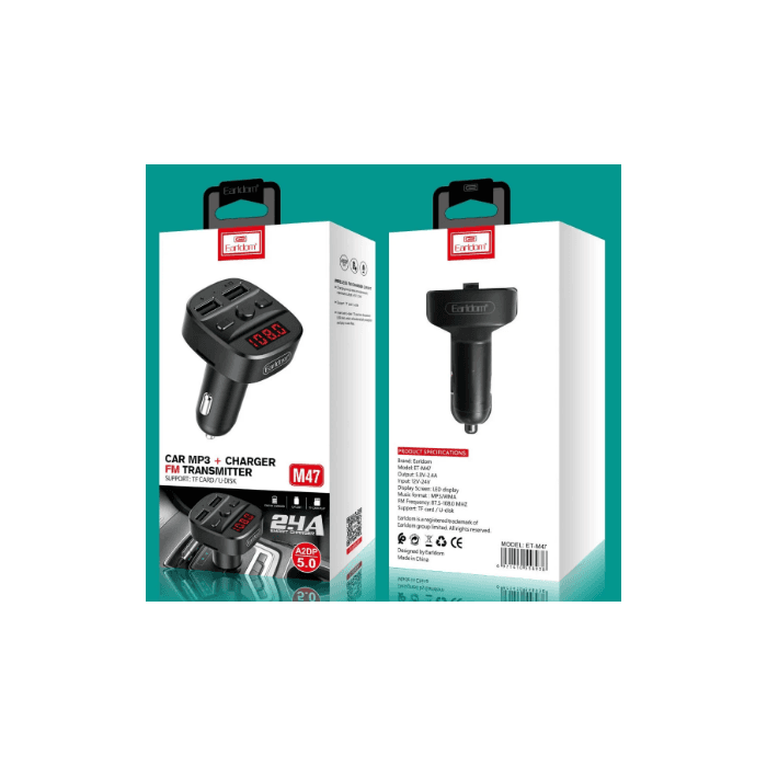 Модулятор FM Earldom A2DP ET-M47 + зарядное устройство