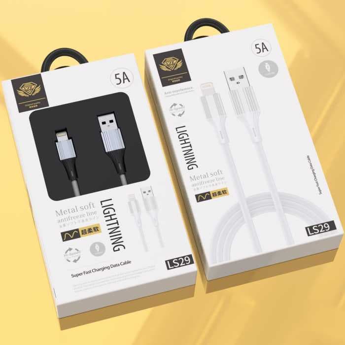 Кабель USB Type-C LYZ LS-29, 1.2 m, 5A, быстрая зарядка