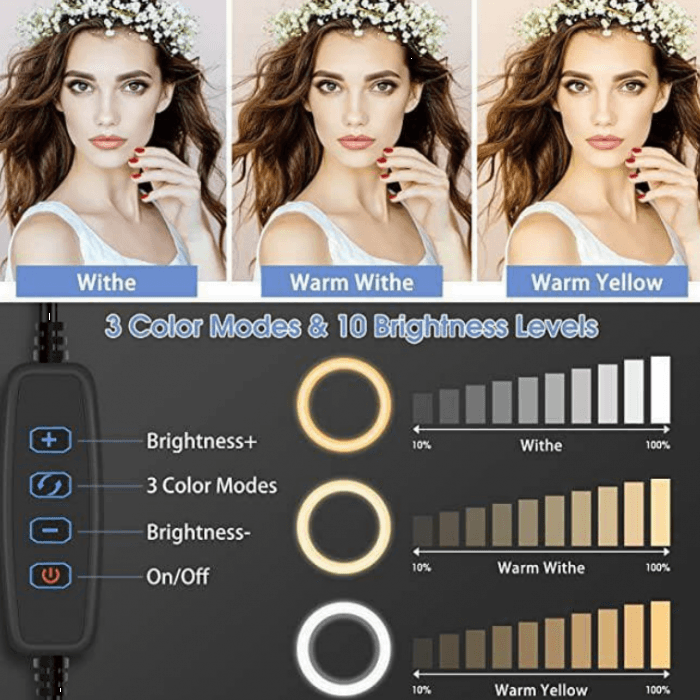 Светодиодная кольцевая лампа блогера для Селфи и Тик Тока с датчиком движения 360 Object + A10