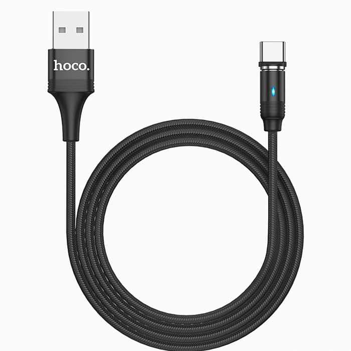 Магнитный Кабель Type-C Hoco U76 Fresh 1.2м (3A) Black