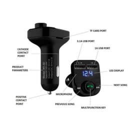 Модулятор FM Earldom A2DP ET-M29 + зарядное устройство
