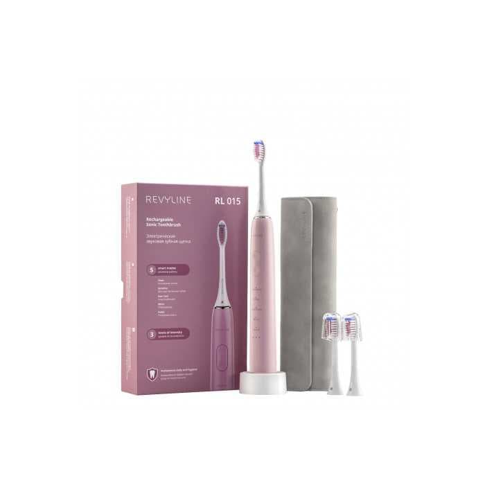 Электрическая звуковая зубная щетка Revyline RL 015, розовая