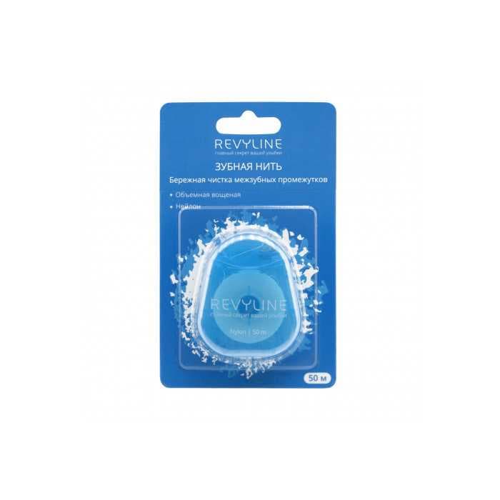 Зубная нить Revyline нейлон, мятная, вощеная, 50 м