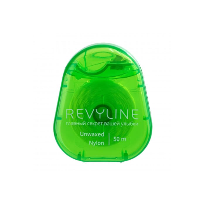 Зубная нить Revyline невощеная, нейлон, 50м