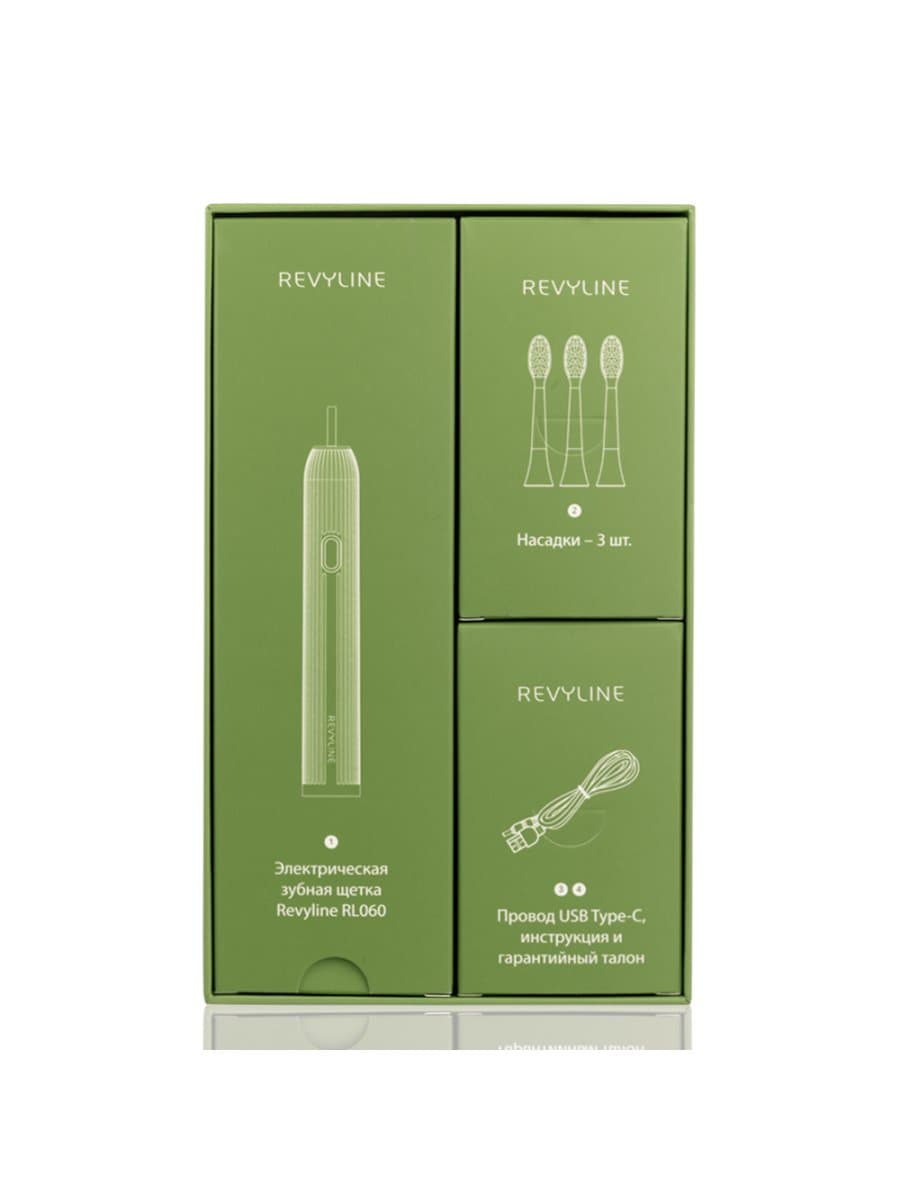 Электрическая зубная щётка Revyline RL 060, зеленая