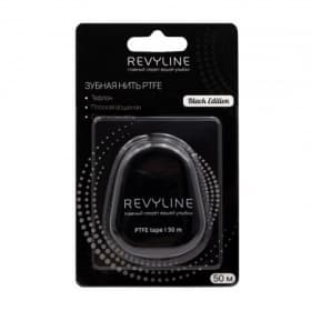 Зубная нить Revyline PTFE Black Edition, мятная вощеная, 50 м