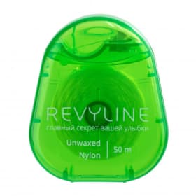 Зубная нить Revyline невощеная, нейлон, 50м