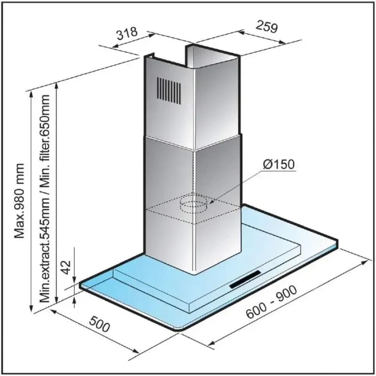 Вытяжка Samsung CONDOR Hood HDC9D90UG/EUR