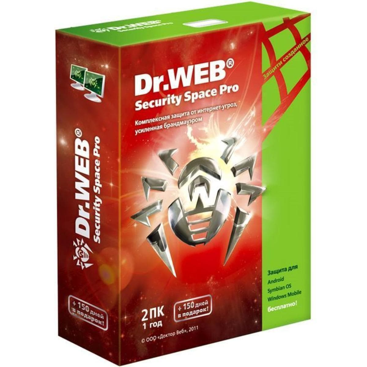 ПО Anti-Virus Dr.WEB Security Space 2пк 1 год