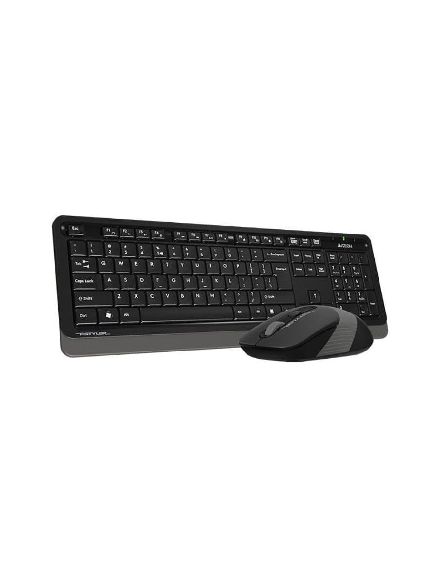 Комплект беспроводная клавиатура и мышь A4Tech Fstyler FG1010 (FG10+FGK10), мембранная, 104btns, 2000dpi, 4btns, USB, серый