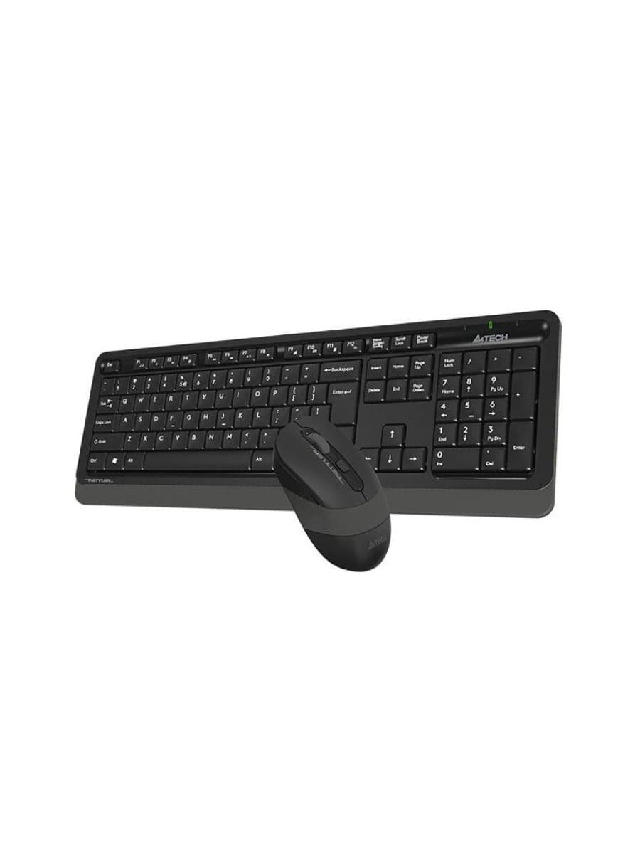 Комплект беспроводная клавиатура и мышь A4Tech Fstyler FG1010 (FG10+FGK10), мембранная, 104btns, 2000dpi, 4btns, USB, серый