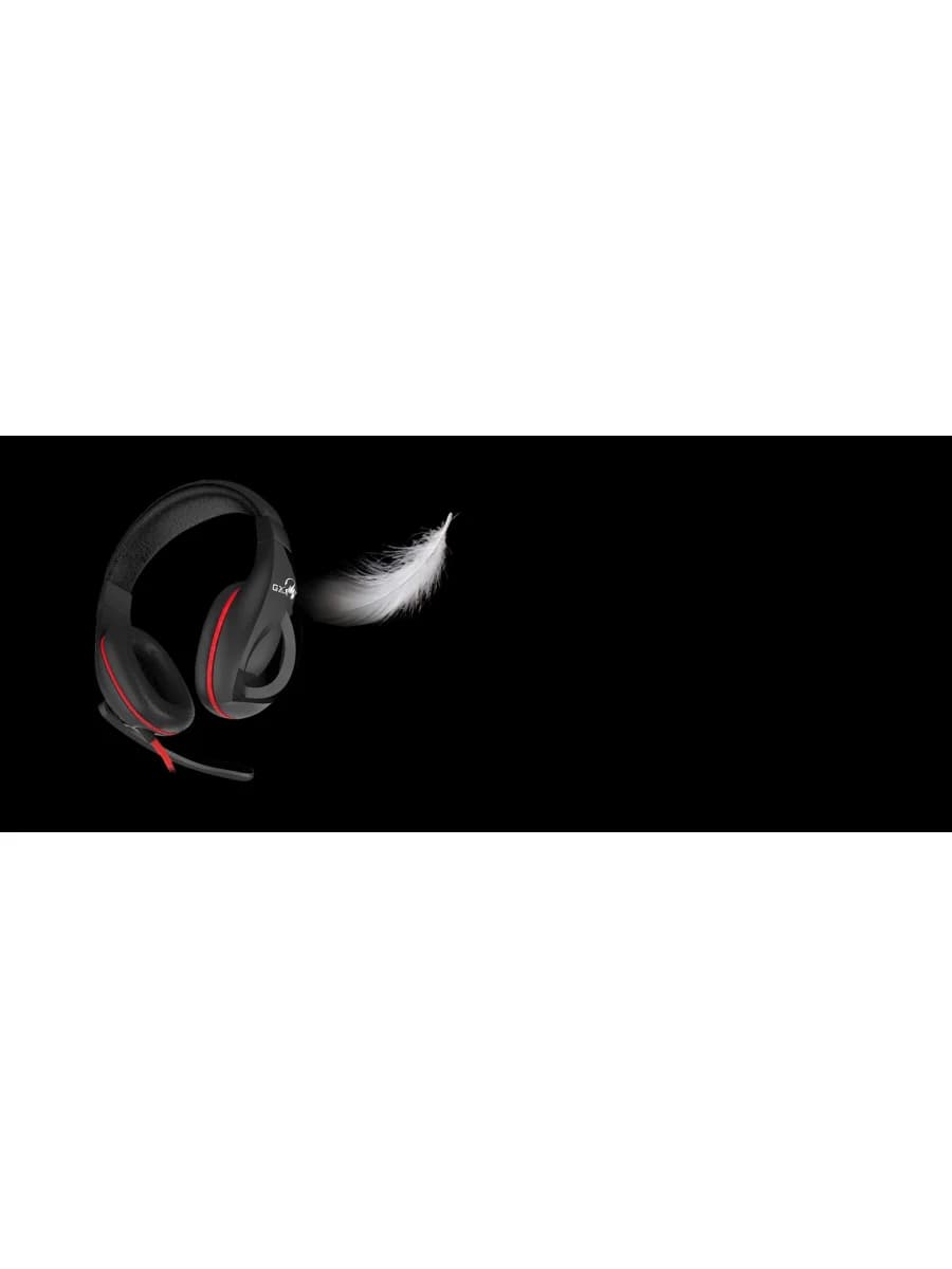 Наушники с микрофоном Genius HS-G560 2xJack, 20Hz-20kHz, 91dB/-54dB, Чёрный