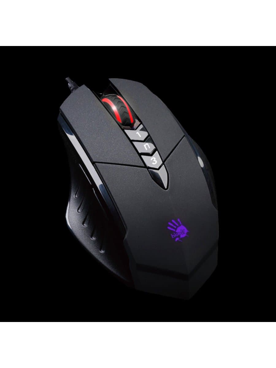 Мышь A4Tech Bloody V7M, Игровая, Оптическая 3200dpii, 8 кнопок, Проводная, USB, 1.8м, Чёрный